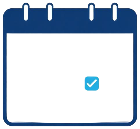 Calendar with a scheduled interview date marked